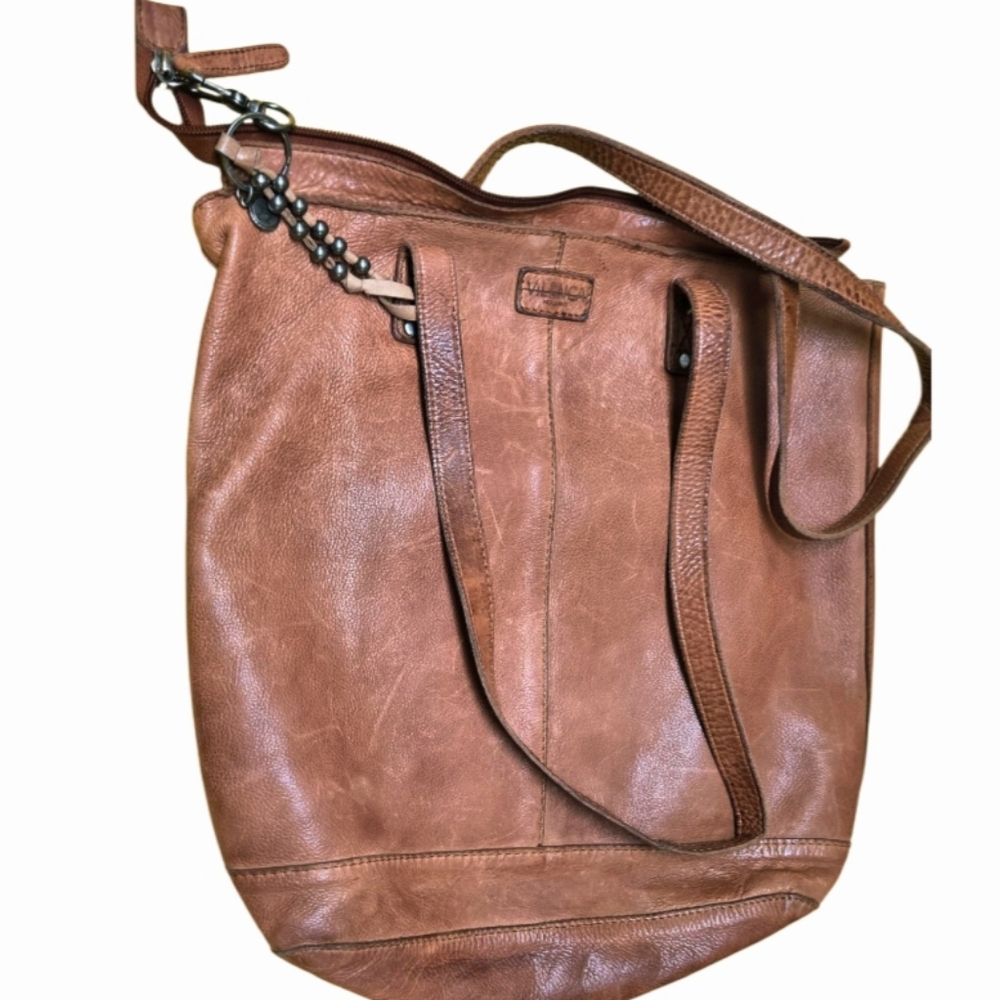 Beautiful *Vilenca Holland Olivia Woven Accent Cognac Leather Shoulder Bag - Picture 3 of 9